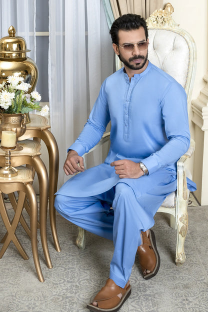 Kaptan Sky Blue Kurta Shalwar