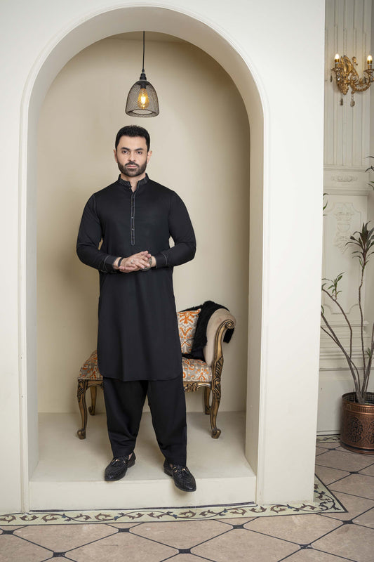 Midnight Black Kurta Salwar