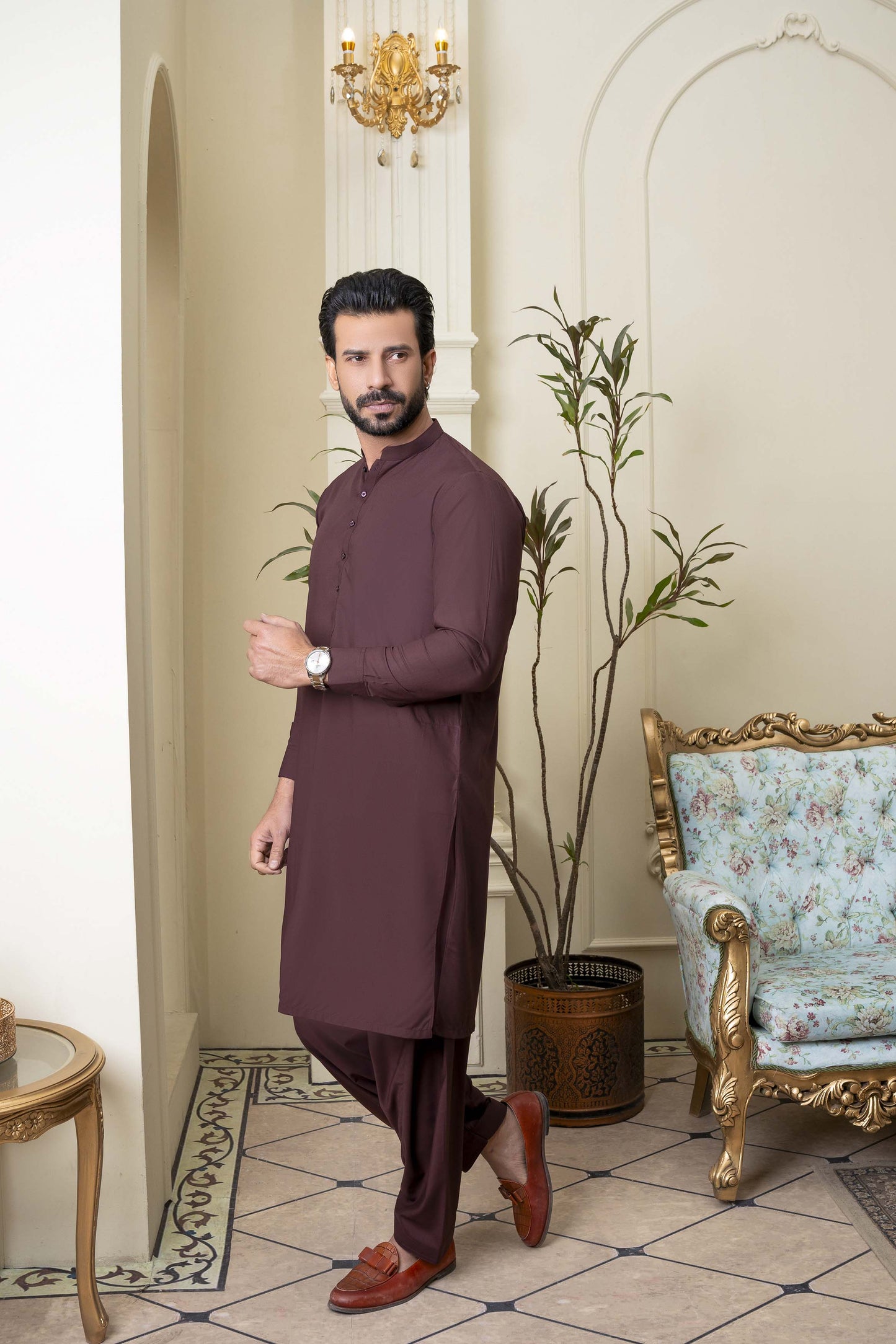 Maroon Version Wear  Kameez Shalwar