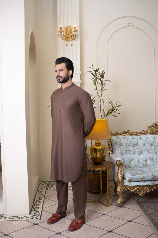 Camel Brown Version Wear  Kameez Trouser