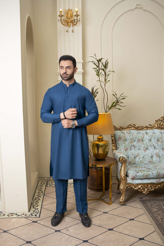 Zinc Blue Version Wear Kameez Trouser