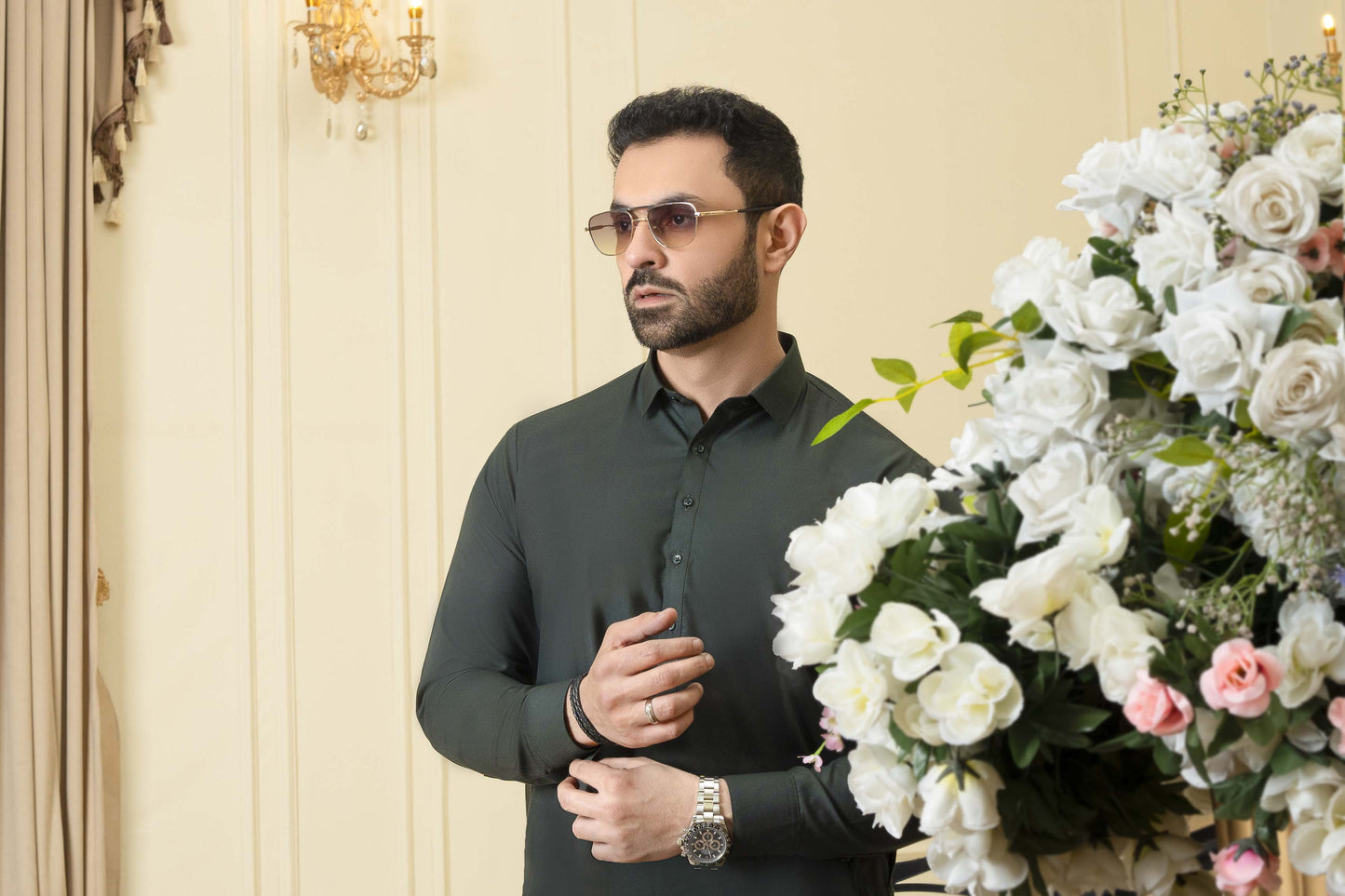 Chrome Green Version Wear Kameez Shalwar