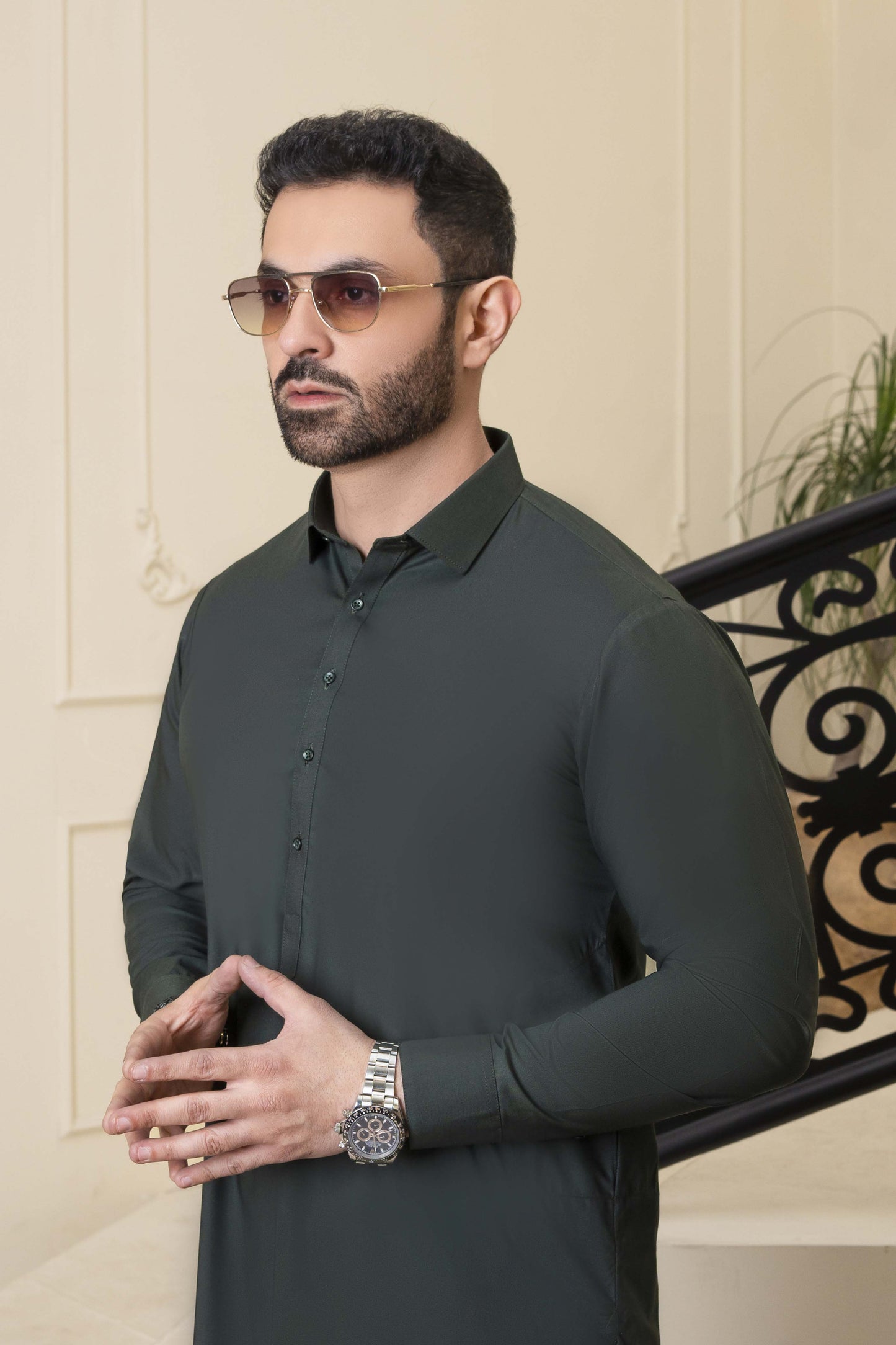 Chrome Green Version Wear Kameez Shalwar